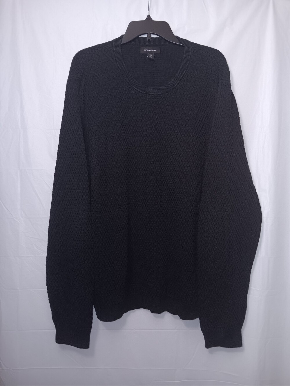 NORDSTROM POPCORN STITCH COTTON BLEND 2XL" CREWNECK SWEATER
